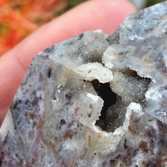 Sugar Druzy Filled Purple Sphalerite Tower - Picture 9 of 17